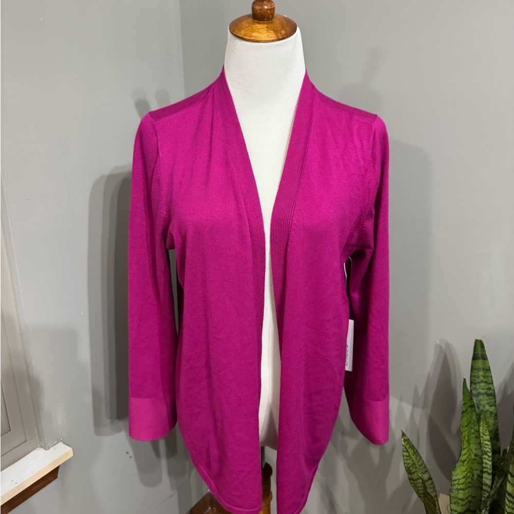 Chico's Fuchsia Open Front Cardigan size Medium